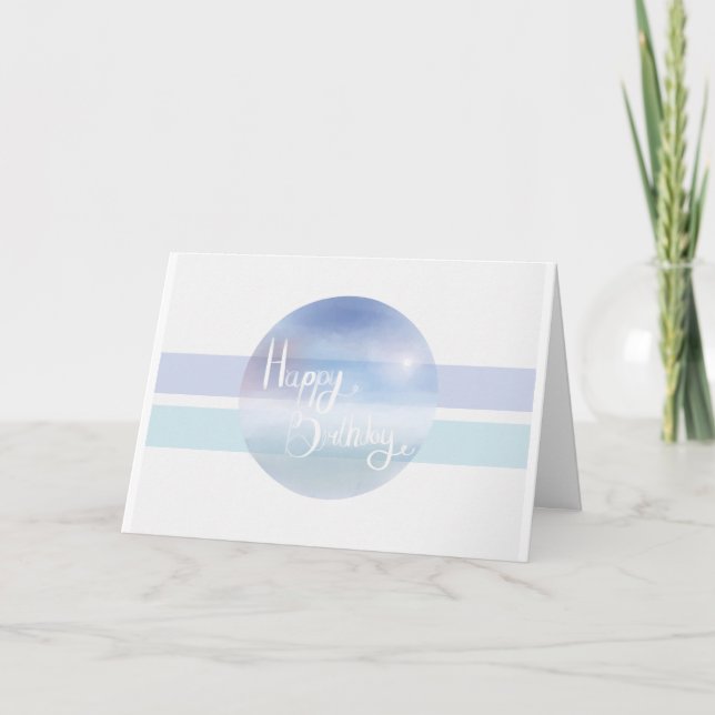 Tarjeta de cumpleaños azul (Anverso)