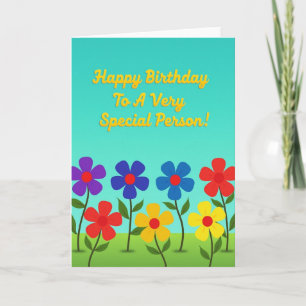 Tarjeta de cumpleaños azul acuático