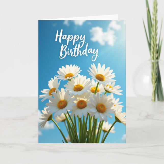 Tarjeta de cumpleaños azul cielo (Anverso)