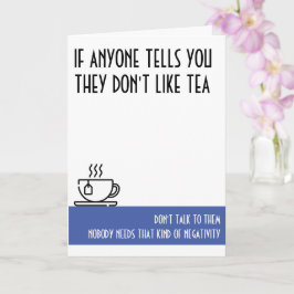 Tarjeta de cumpleaños azul estándar de Tea Lover