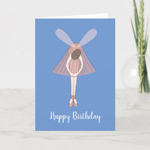 Tarjeta de cumpleaños azul illusima Ballerina Fair