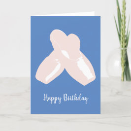 Tarjeta de cumpleaños azul illusima Ballerina Poin