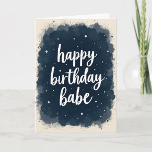 Tarjeta de cumpleaños azul medianoche