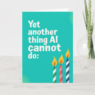 Tarjeta de cumpleaños azul turquesa