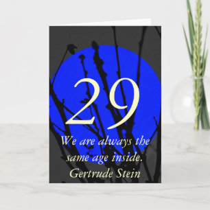 Tarjeta de cumpleaños azul y negro 29