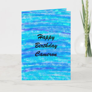 Tarjeta de cumpleaños Azul y púrpura personaliza
