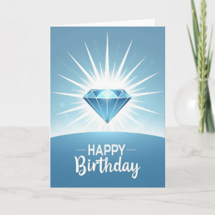 Tarjeta de cumpleaños Azure Gem