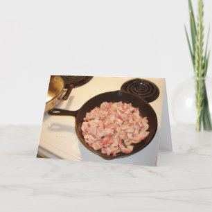 Tarjeta de cumpleaños "Bacon for Haluski"