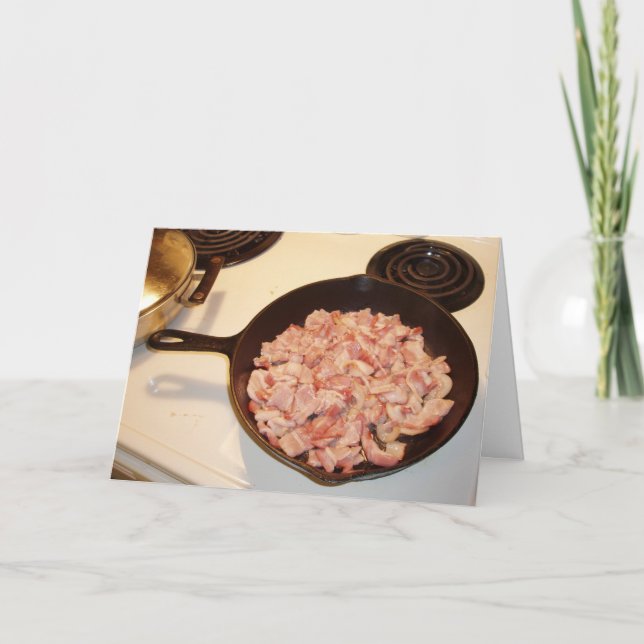Tarjeta de cumpleaños "Bacon for Haluski" (Anverso)