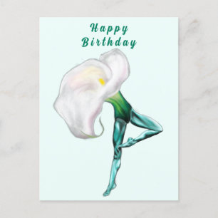 Tarjeta de cumpleaños Ballerina Calla Lily Ballet