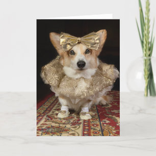 Tarjeta de cumpleaños Ballerina Corgi