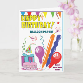 Tarjeta de cumpleaños BALLOON para niños divertido