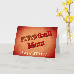 Tarjeta de cumpleaños banal de la mamá del fútbol