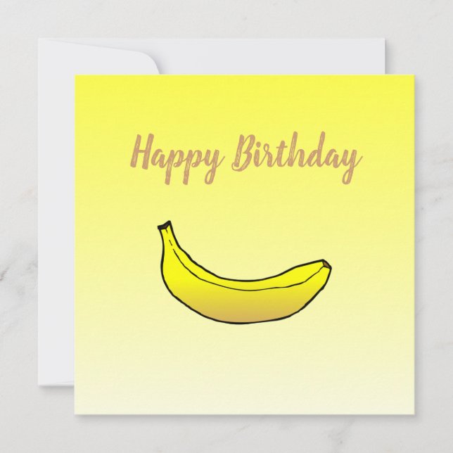 Tarjeta de cumpleaños Banana Happy (Anverso)