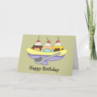 Tarjeta de cumpleaños Banana Split