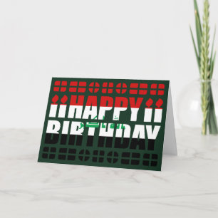 Tarjeta de cumpleaños Bandera de Iraq