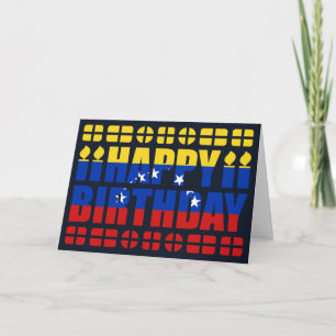 Tarjeta de cumpleaños Bandera de Venezuela