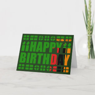 Tarjeta de cumpleaños Bandera de Zambia