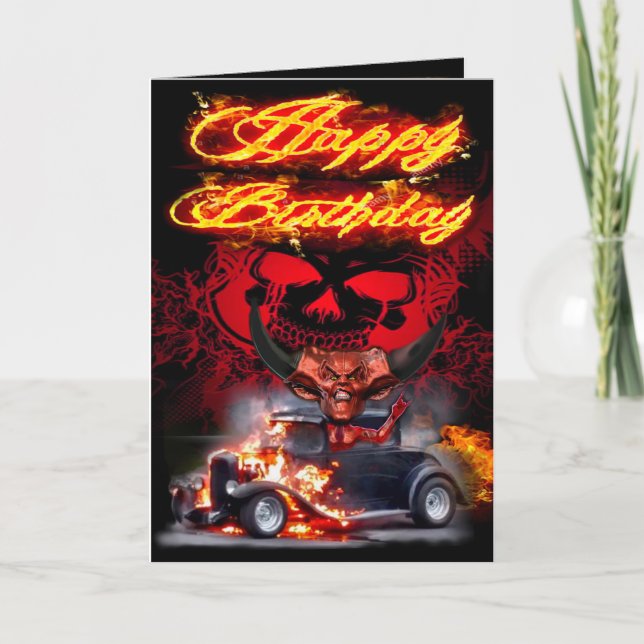 Tarjeta de cumpleaños barra caliente (Anverso)