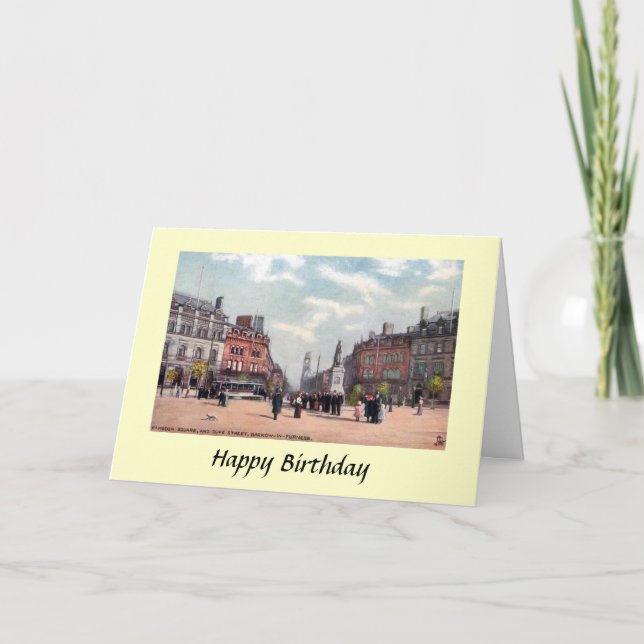 Tarjeta de cumpleaños - Barrow-in-Furness, Cumbria (Anverso)
