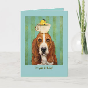 Tarjeta de cumpleaños Basset