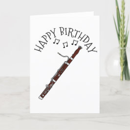 Tarjeta de cumpleaños Bassoon Músico de Woodwind