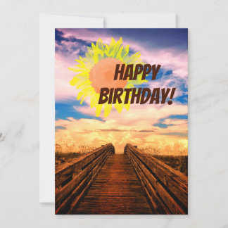 Tarjeta de cumpleaños Beach Pathway