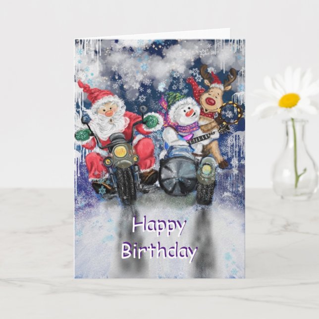 Tarjeta de cumpleaños bebé Navidades felices amigo (Planta pequeña)