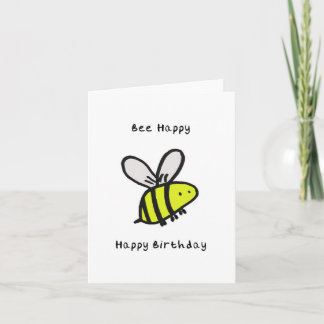 Tarjeta de cumpleaños Bee Happy
