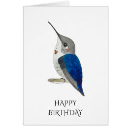 Tarjeta de cumpleaños Bee Hummingbird