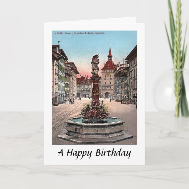 Tarjeta de cumpleaños - Berna, Suiza (Anverso)
