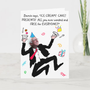 Tarjeta de cumpleaños Bernie Free-For-All
