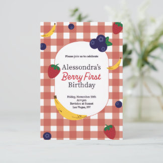 Tarjeta de cumpleaños Berry First Birthday Card