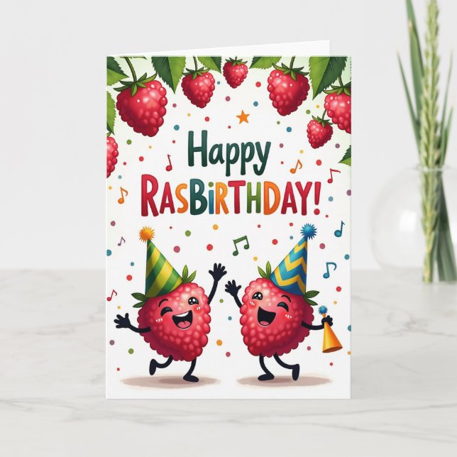 Tarjeta de cumpleaños Berry Party (Anverso)