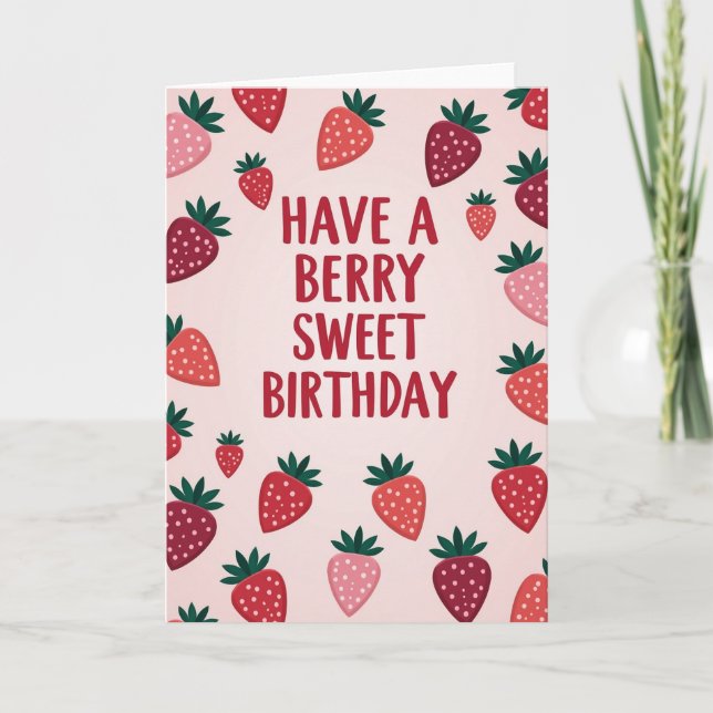 Tarjeta de cumpleaños Berry Sweet (Anverso)