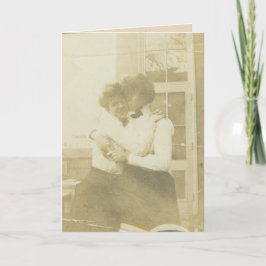 Tarjeta de cumpleaños —Besos para damas victoriana