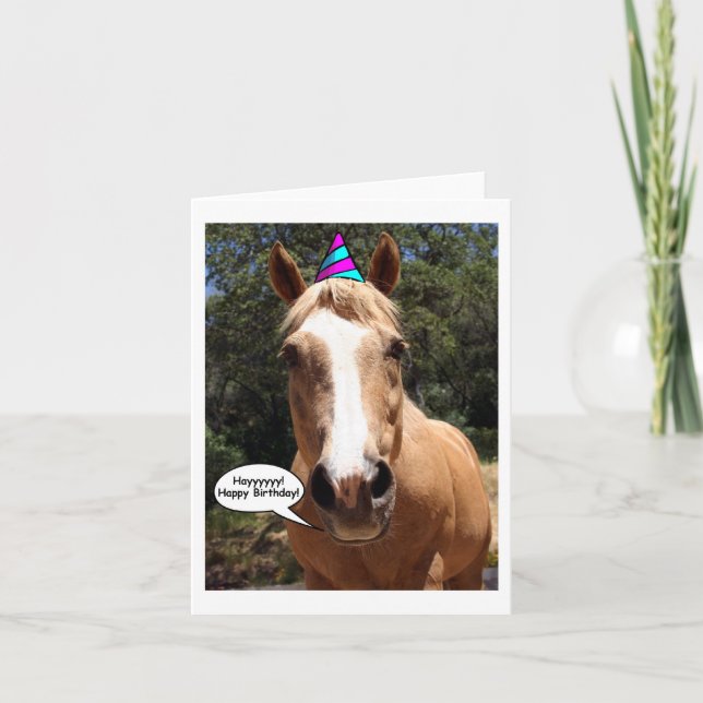Tarjeta de cumpleaños - Bess the Horse (Anverso)