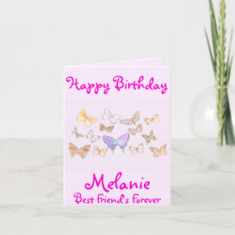 Tarjeta de cumpleaños BFF Butterfly
