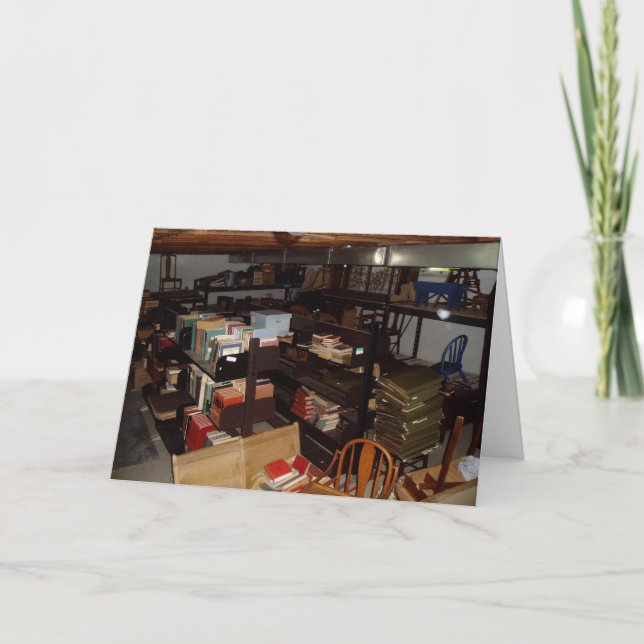 Tarjeta de Cumpleaños "Biblioteca Sotano de la Igl (Anverso)