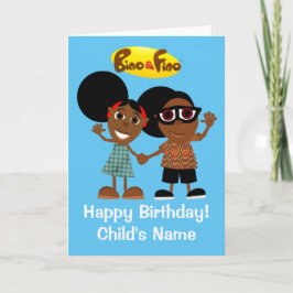 Tarjeta de cumpleaños Bino y Fino personalizable