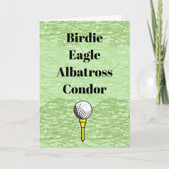 Tarjeta de cumpleaños Birdie Eagle Albatross Condo (Anverso)