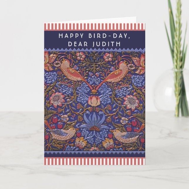 Tarjeta de cumpleaños Birdwatcher (Anverso)