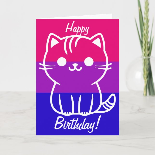 Tarjeta de cumpleaños bisexual (Anverso)