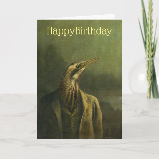 Tarjeta de cumpleaños Bittern Gentleman (Anverso)