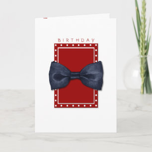 Tarjeta de cumpleaños Black Bowtie