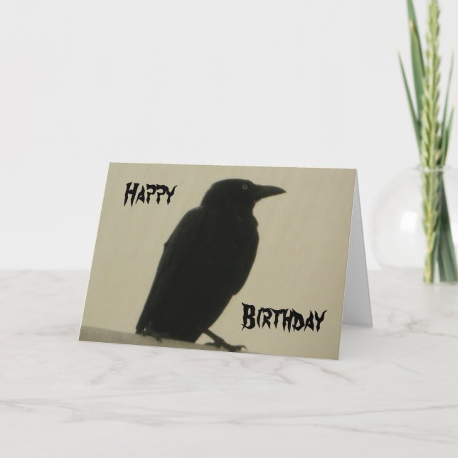 Tarjeta de cumpleaños Black Crow (Anverso)