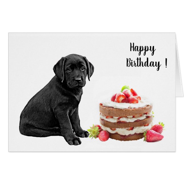 Tarjeta de cumpleaños Black Lab - Cumpleaños de to (Anverso (Horizontal))