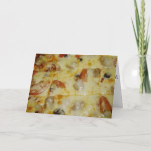 Tarjeta de cumpleaños "Black Olive Tomato & Sausag