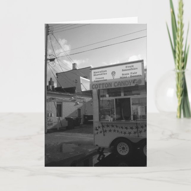 Tarjeta de cumpleaños "Black & White Cotton Candy  (Anverso)