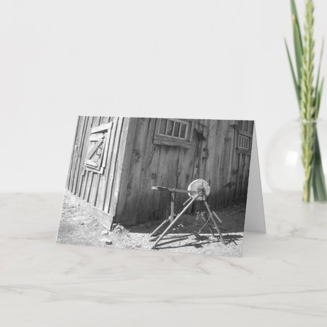 Tarjeta de cumpleaños "Black & White Sharpening Wh (Anverso)